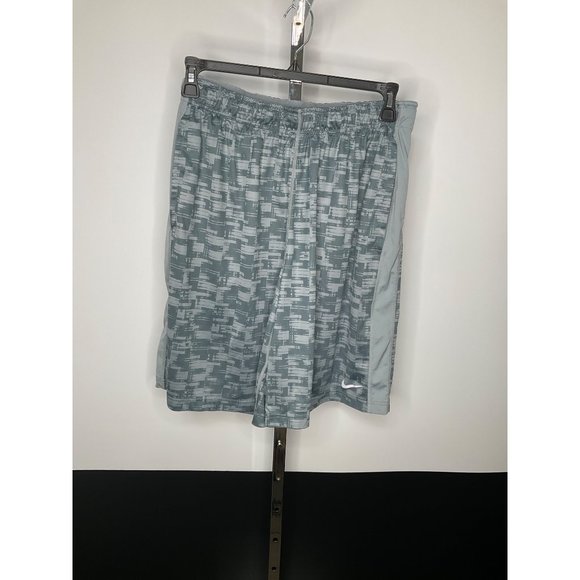 Nike Large Mens Shorts Basketball Gray Pockets Dri Fit - Picture 1 of 6